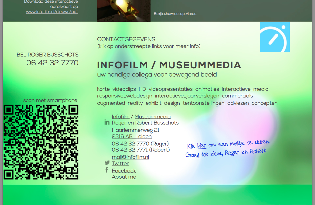 Download interactieve adreskaart van Infofilm/Museummedia