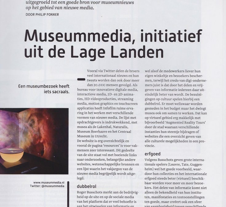 Museummedia in Museumtijdschrift